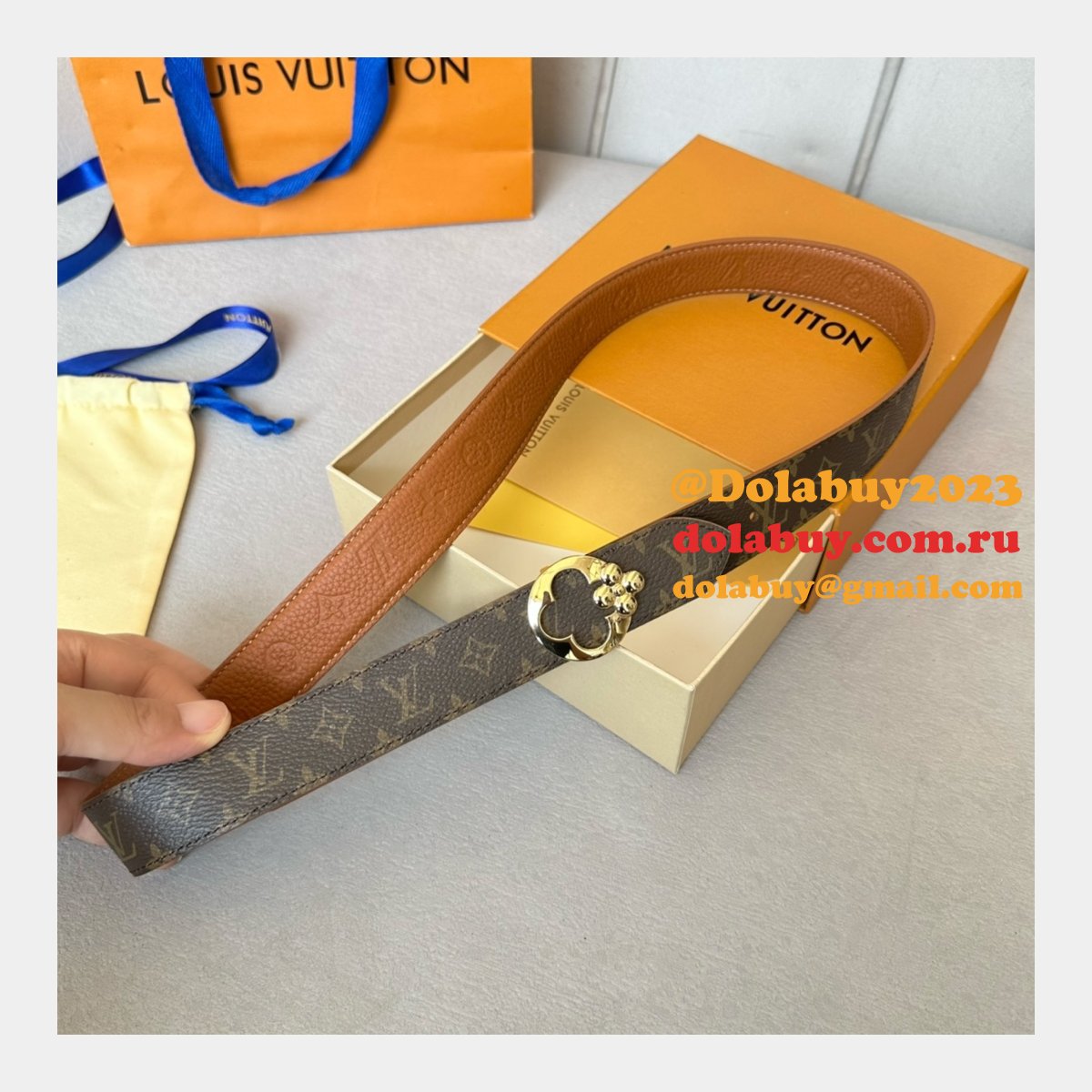 Wholesale LOUIS VUITTON Women Flowergram Belt 30MM