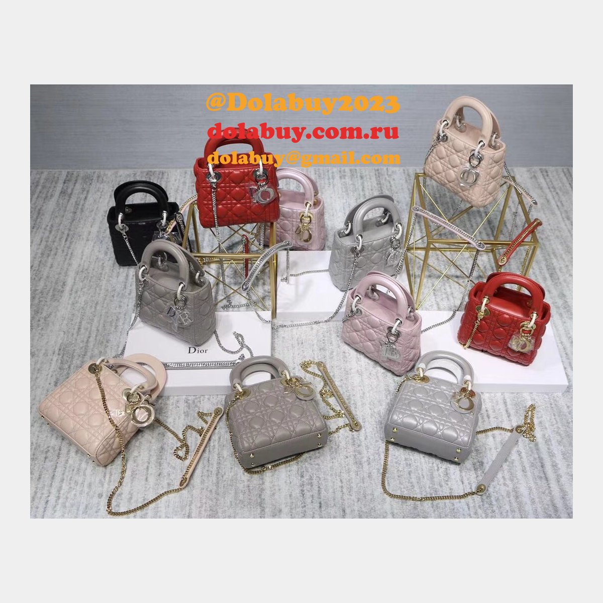 AAA+ Christian Lady Dior Handbags Online Purchase MINI 17CM