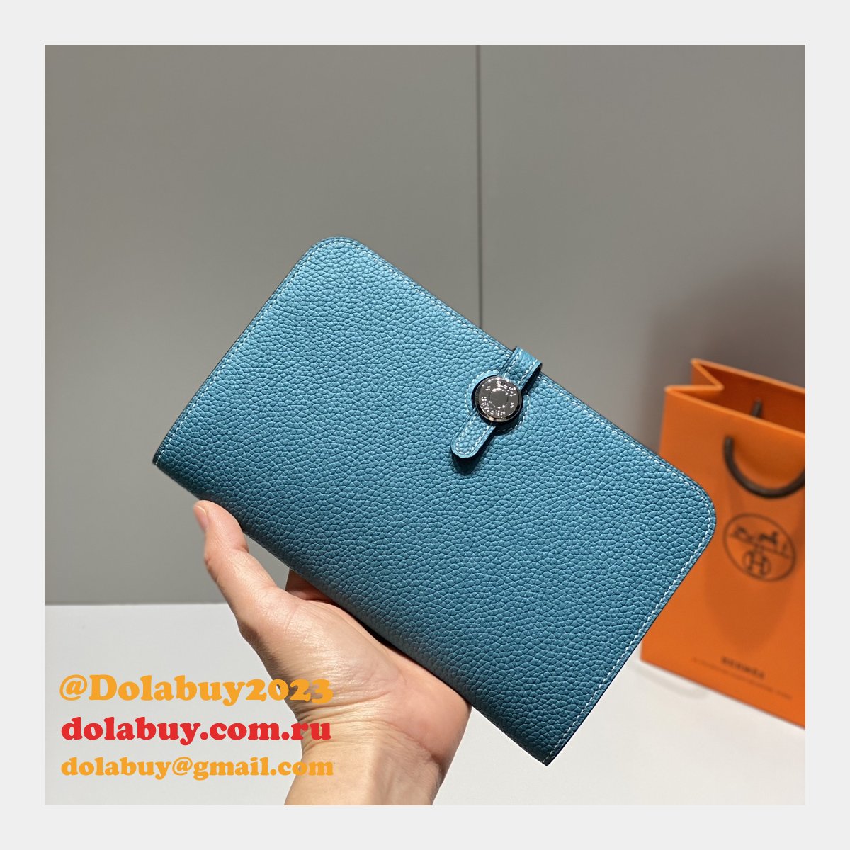 Luxury 1:1 Mirror Hermes Togo Passport Holder