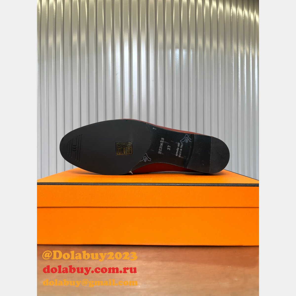 7 Star full leather loafer hermes shoes