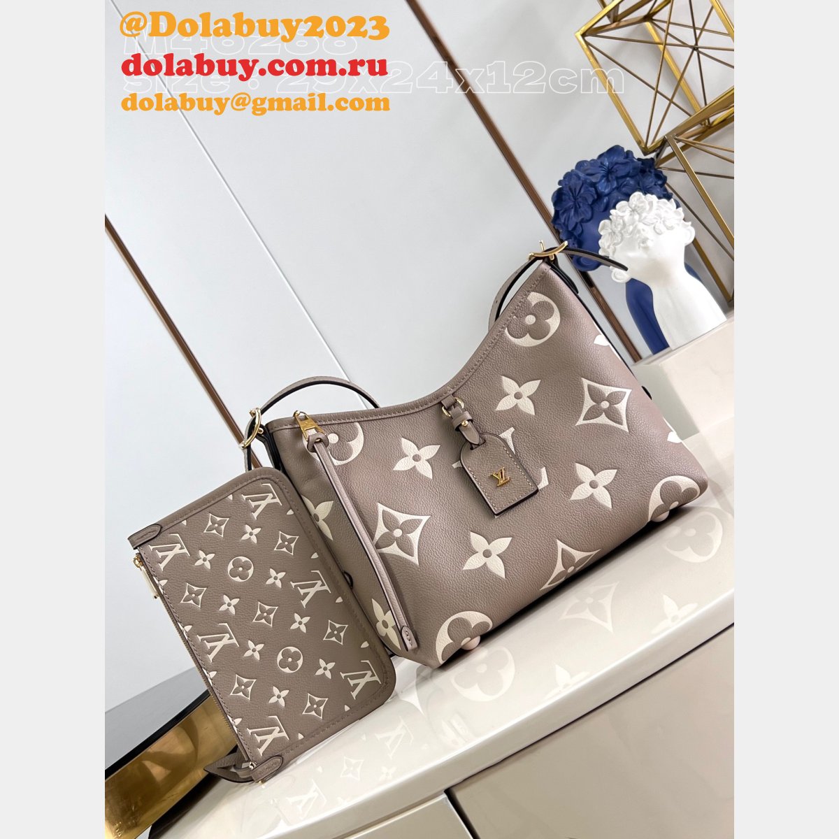 Inspired CarryAll PM Monogram Empreinte M47180 Louis Vuitton Bag
