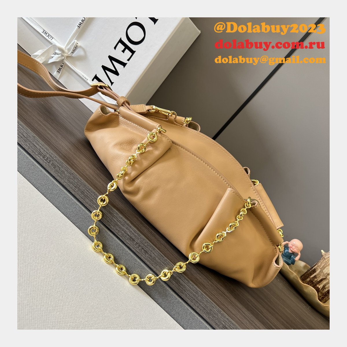 Luxury loewe Paseo small Nappa leather women bag