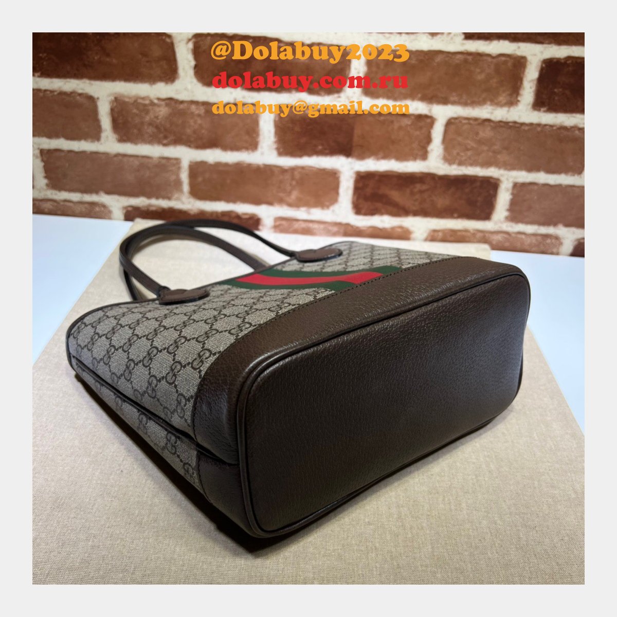 G*u*i cheap 726762 ophidia small tote beige bag