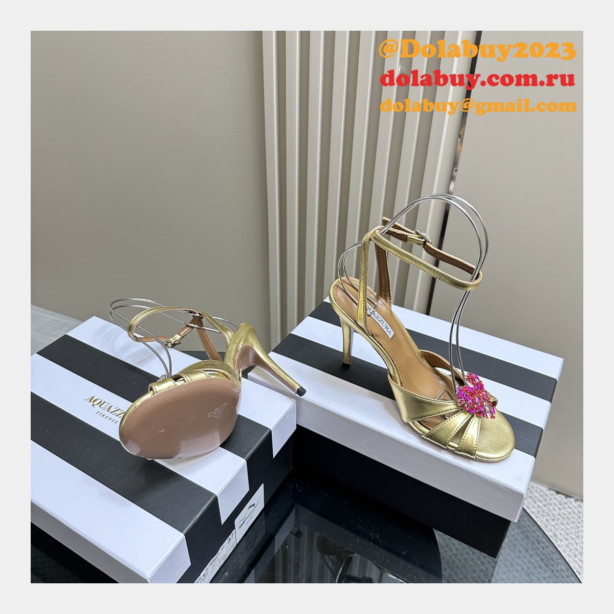 Wholesale Cheap Aquazzura Heels 8.5cm Sandals Perfect Shoes