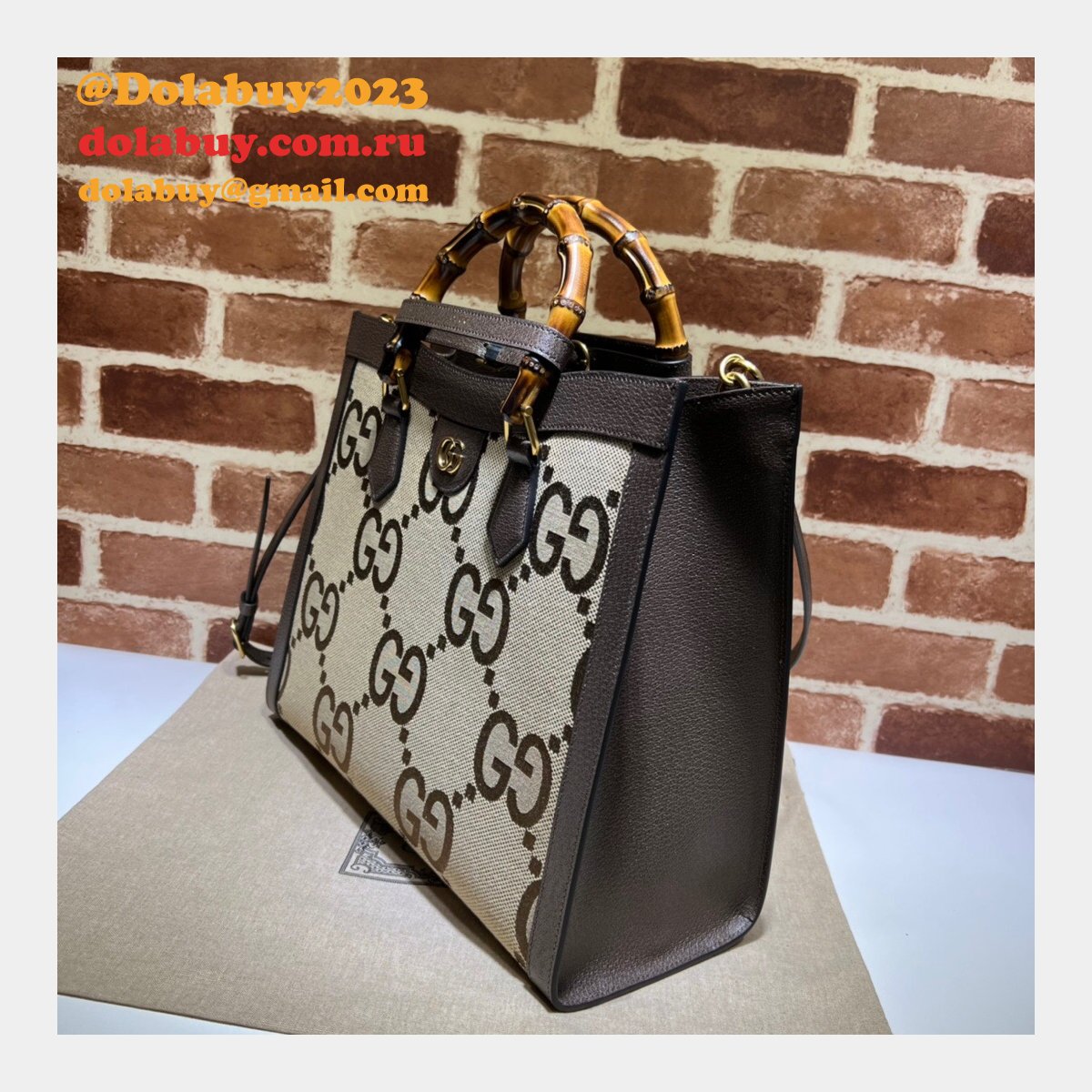 best 25+ deals for G*u*i replica diana 655658 python tote bag