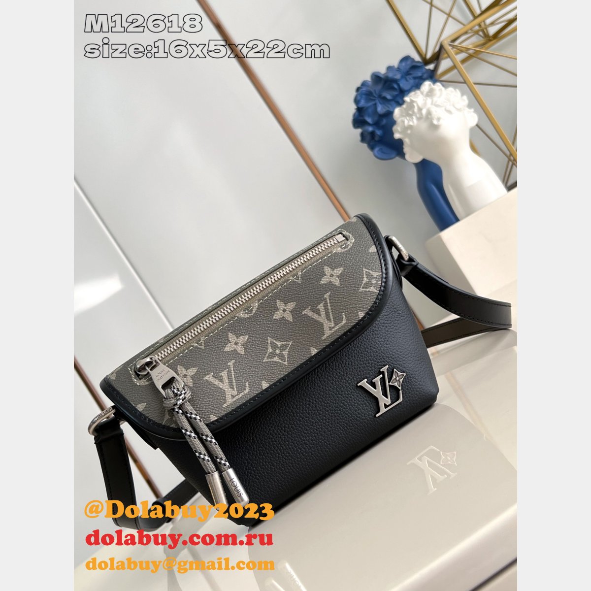 Duplicate Louis Vuitton Pulse Wearable Wallet M12618 Men Bag