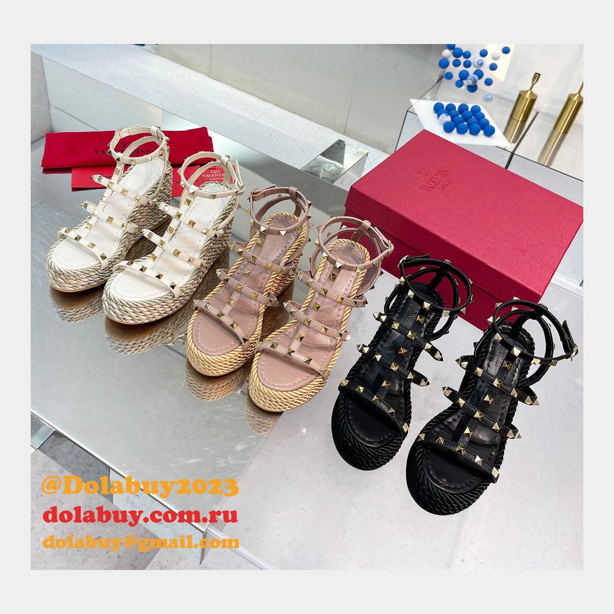 Wholesale 7 Star VALENTINO REPLICA High Quality SANDALS SHOES