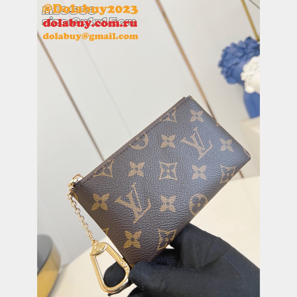 Louis Vuitton Key Pouch S Monogram Canvas M13559 Top Quality Bag