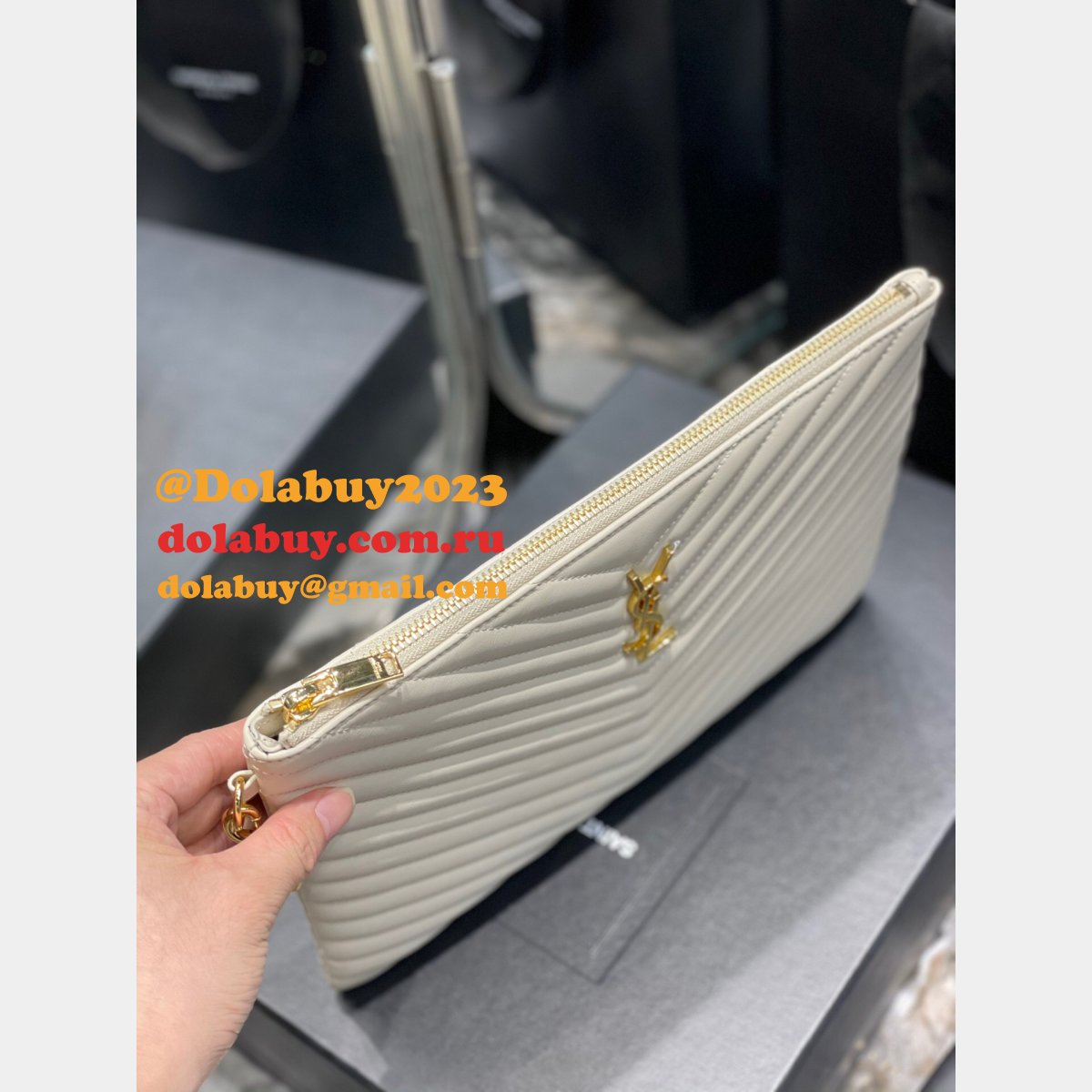 Buy Replica YSL Bags 379039/413444/440222 Clutchs Monogram A5 Pouch Online