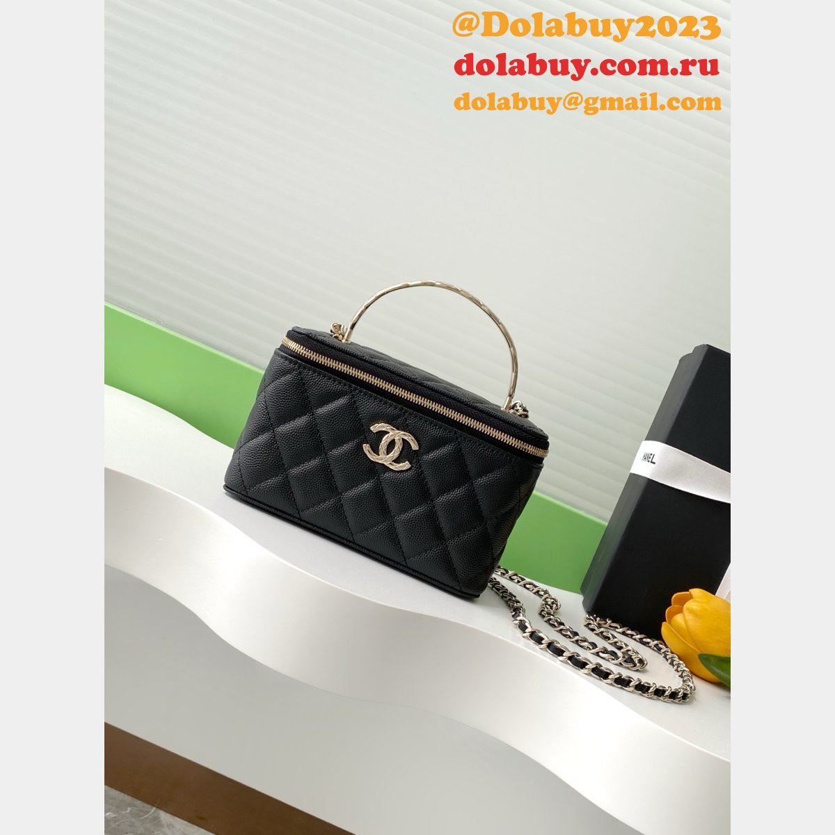 AP4590 1:1 Mirror Chain Shoulder Vanity Bag