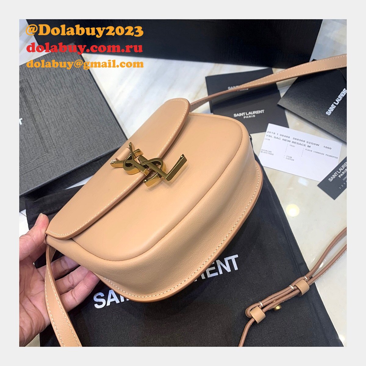 YSL Luxury Kaia small satchel 619740 smooth leather