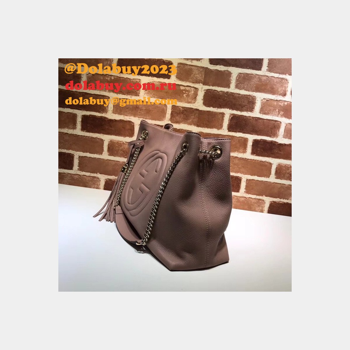 7 star G*u*i replica soho leather shoulder 308982 bag