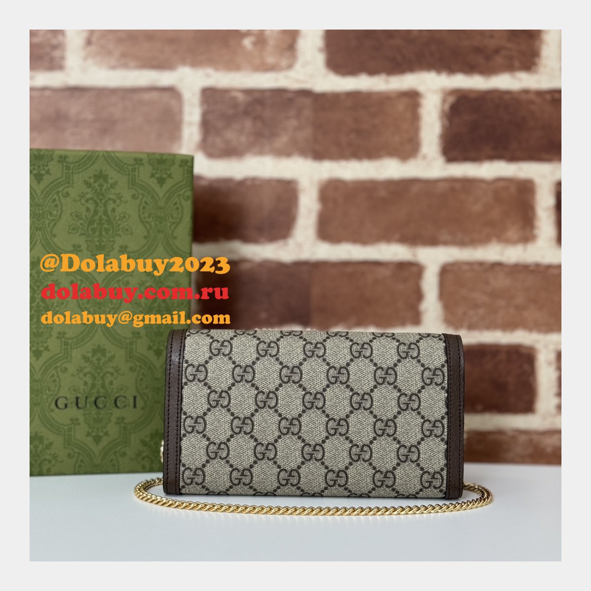 G*u*i ophidia chain 1:1 mirror inspired 772309 wallet gg canvas continental