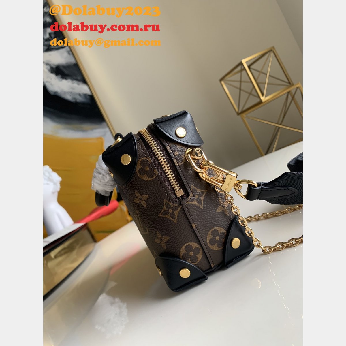 Louis Vuitton Replica M45571 Monogram Canvas Leather Petite