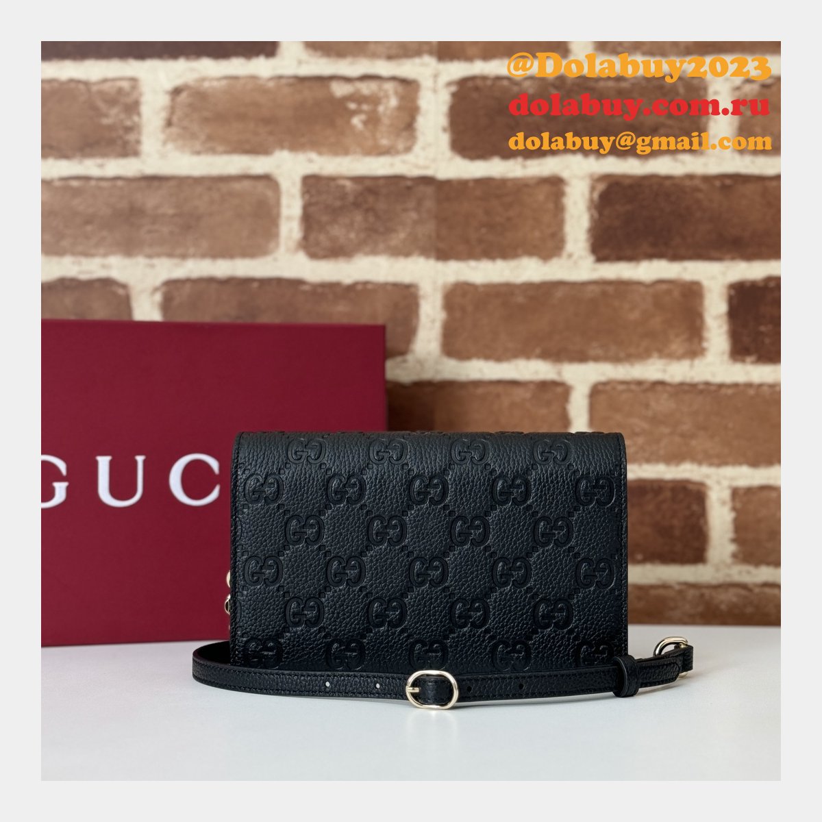 1:1 mirror G*u*i gg emblem super 818705 shoulder inspired bag