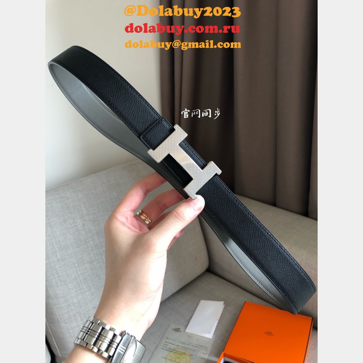 Replica Hermes Belts Reversible Leather Strap 32mm Designer Fake Store