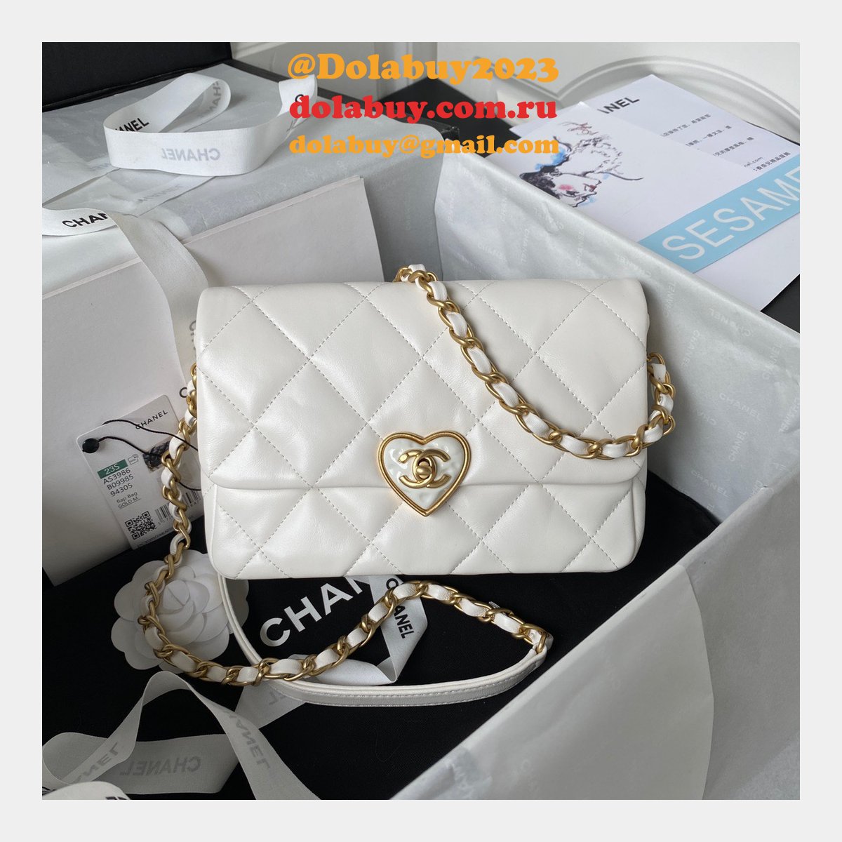 Perfect 1:1 Top Quality Flap Lambskin Replica AS3986 Bag
