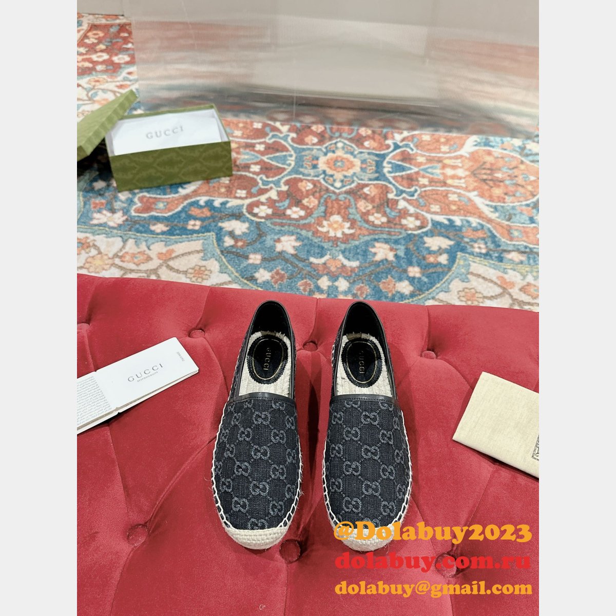 duplicate wholesale G*u*i fashion espadrille