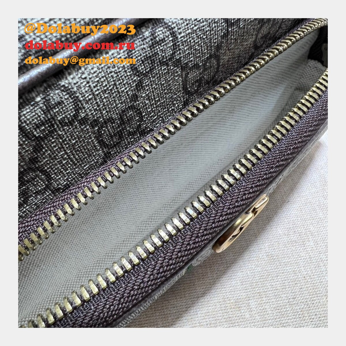 brown/blue G*u*i replica ophidia gg 722557 bag