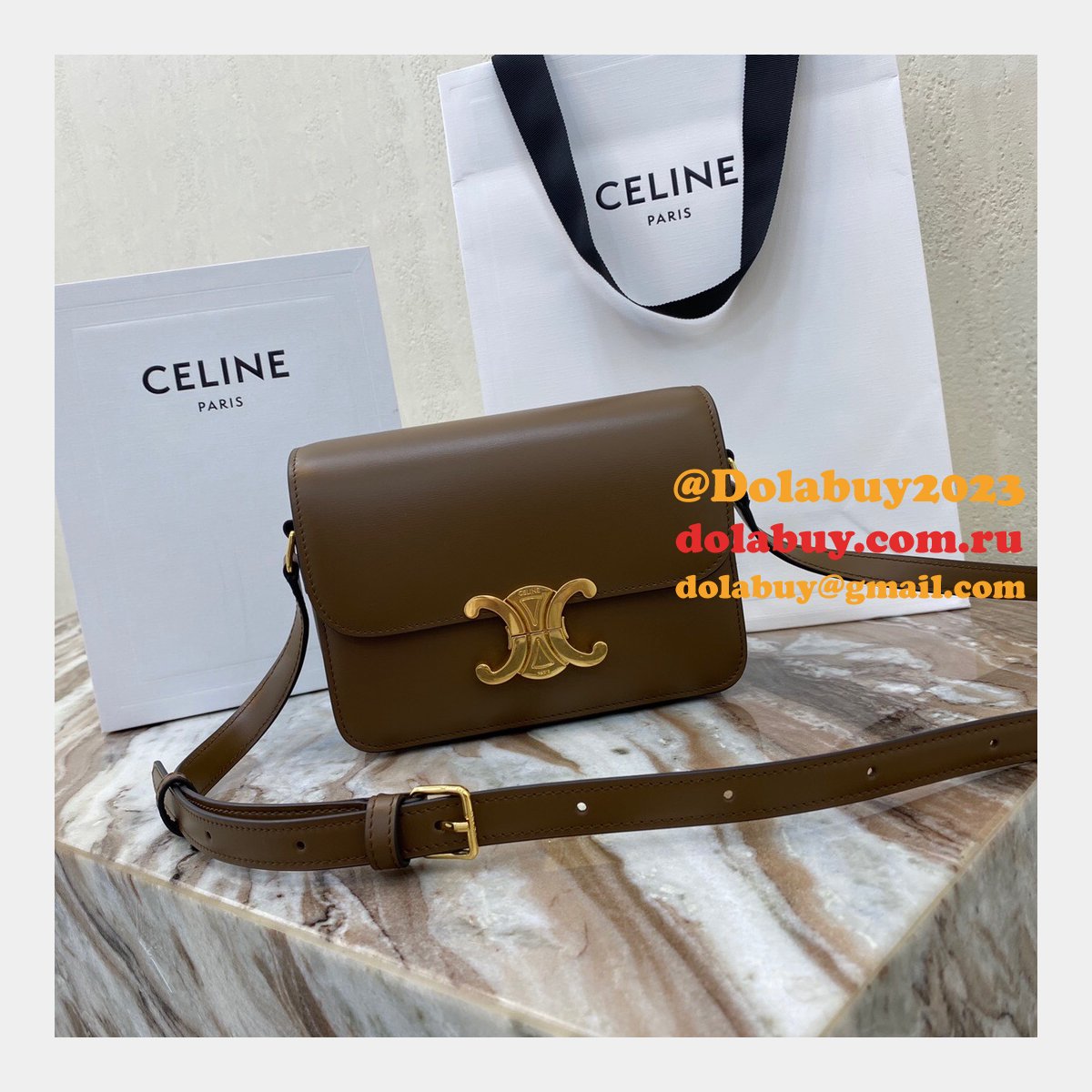 Celine Replica Knock Off Triomphe Micro Luggage 18.5 cm Handbags