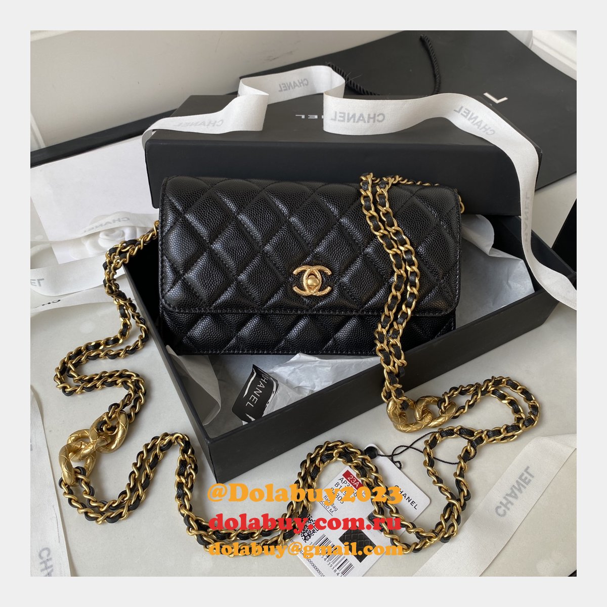 Replica Designer Flap Wallet AP3368 Black Pearly Handbags