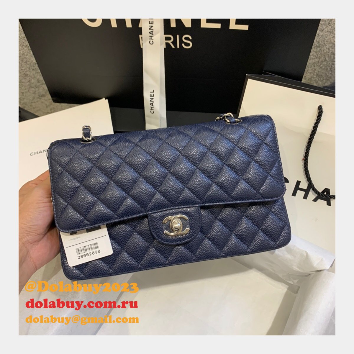 New CC 2021 Replica Quilted Caviar Leather Caviar CF1112 25CM Bags