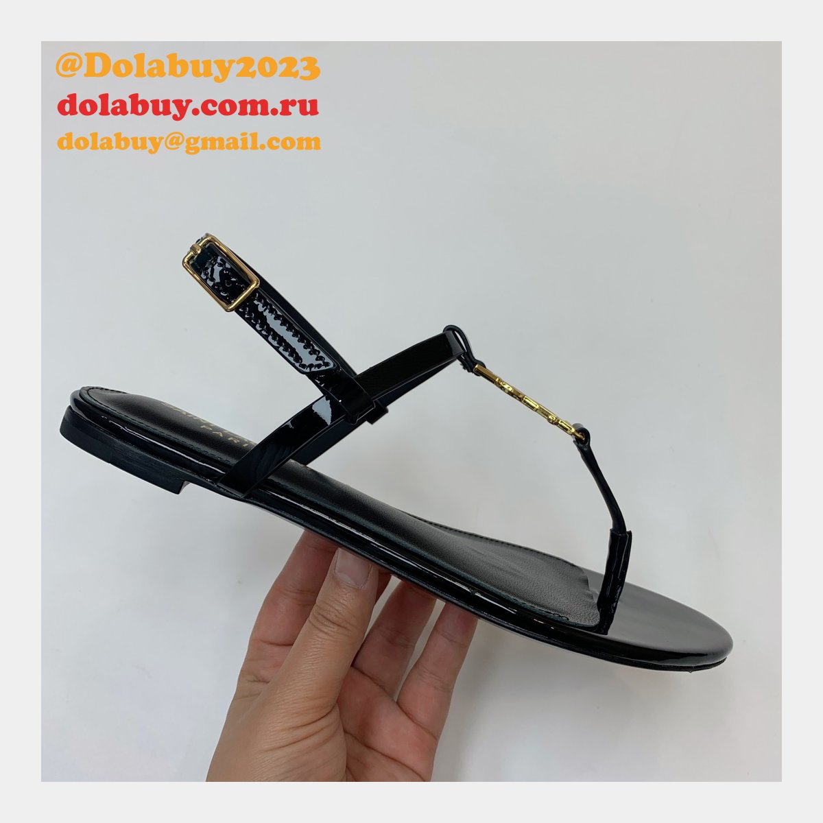 Top Quality SAINT LAURENT flat sandals