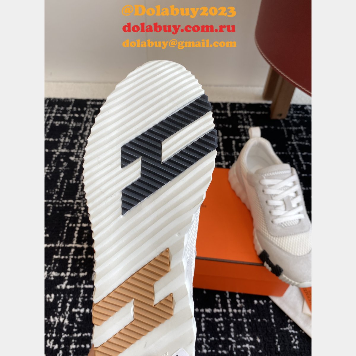 Top Designer Hermes Bouncing Sneaker
