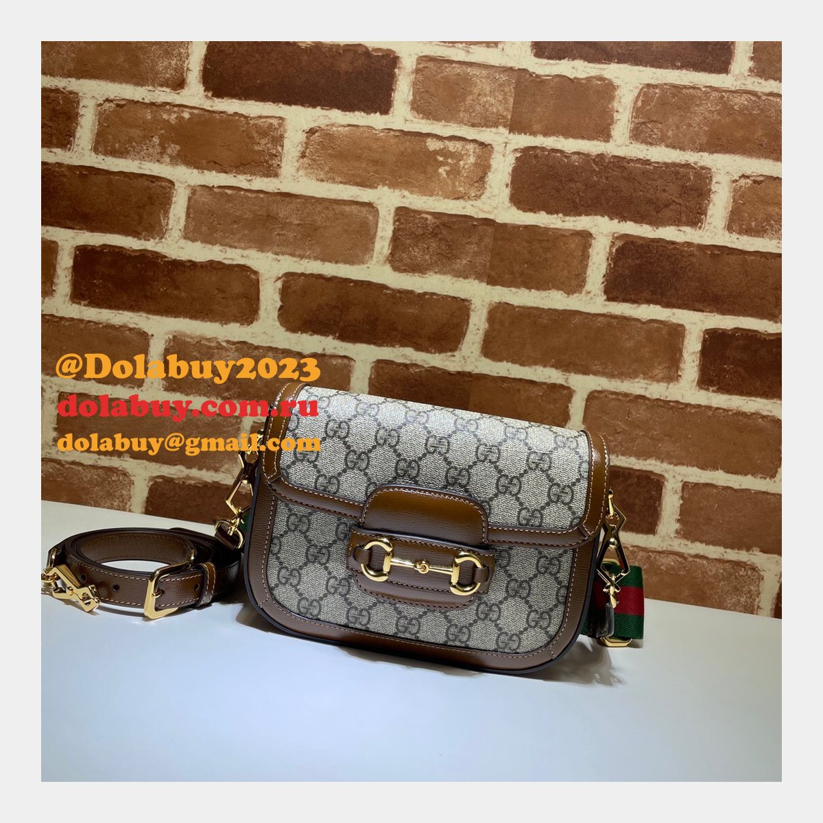 G*u*i beige replicas horsebit 1955 mini aaa bag