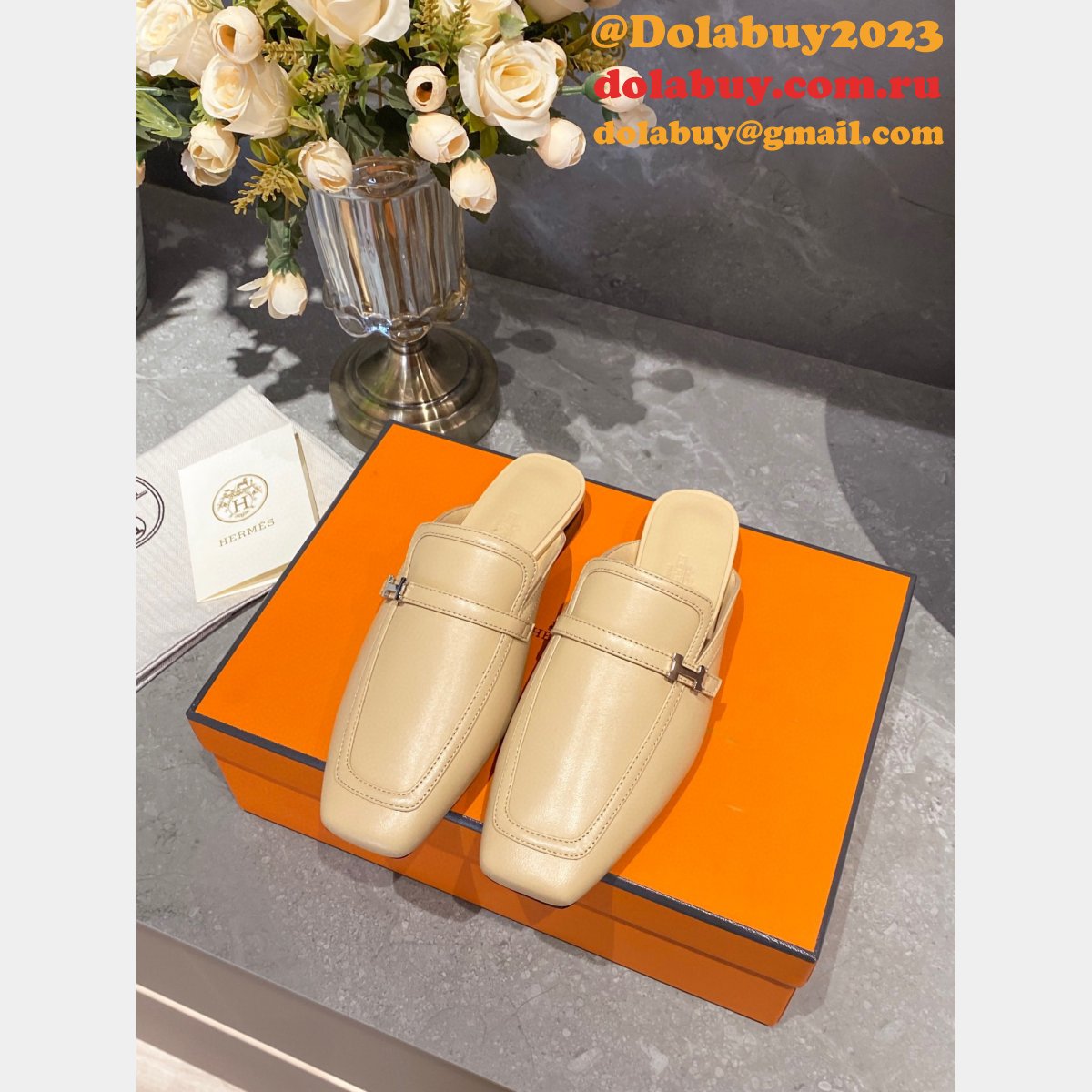 Designer Duplicate Hermes Groupie Replica Shoes For Sale