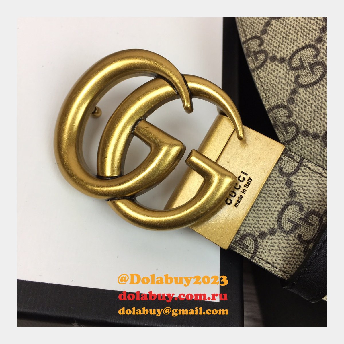 G*u*i belt with double g buckle 38mm fashion