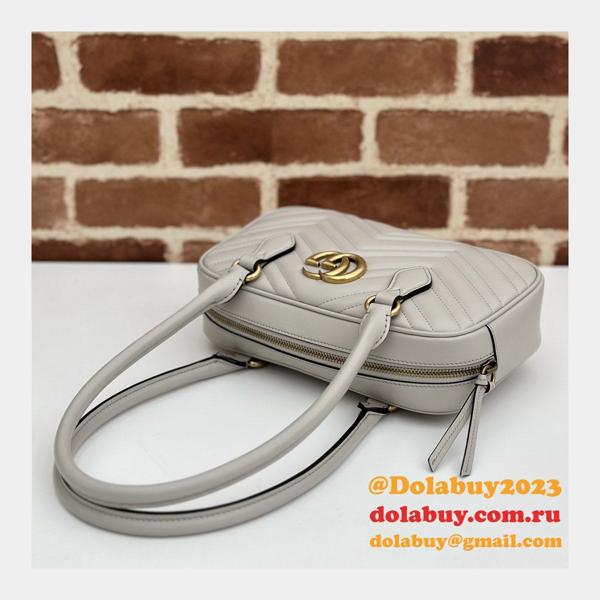 inspired gg marmont G*u*i knockoff top handle 795199 bag