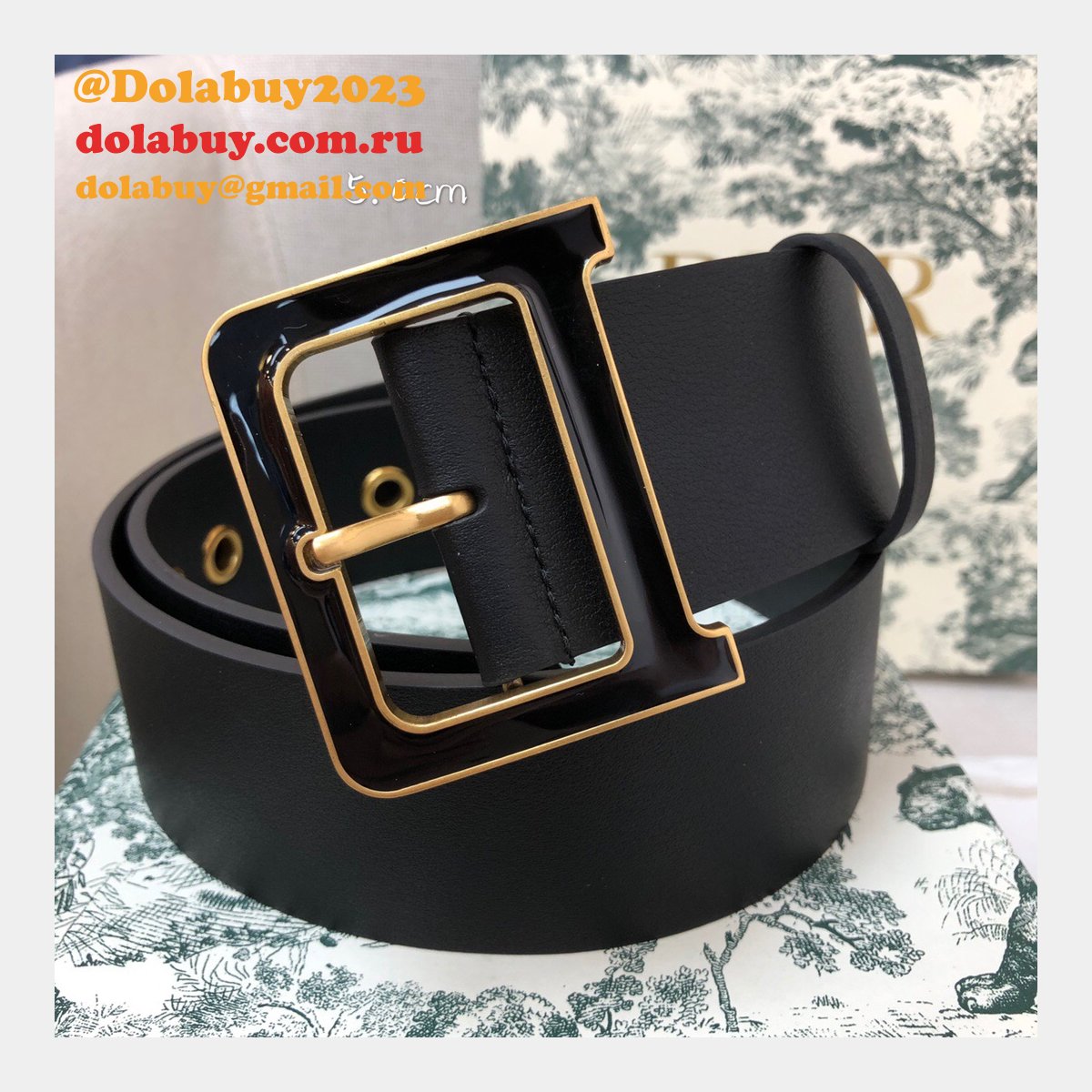 Christian Dior Replica Belts 3.5CM & 5.0CM Black Shop Online Now