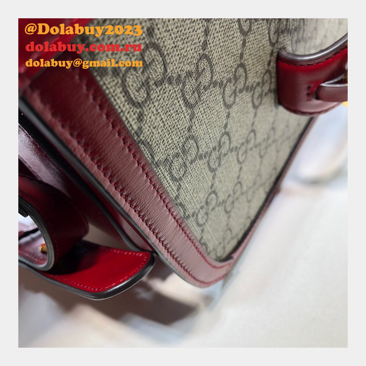 G*u*i replica gg horsebit 1955 small shoulder 602204 red bag