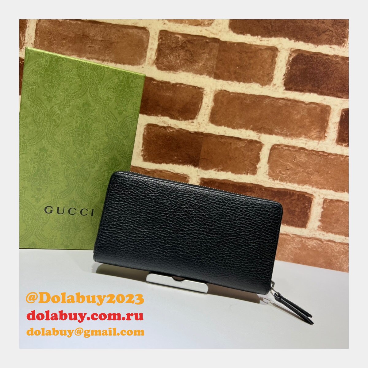 G*u*i best replica 456117 gg marmont zip around wallet