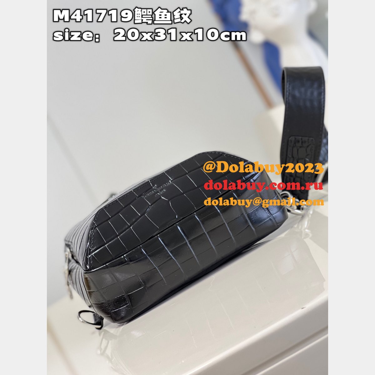 M41719 Louis Vuitton Avenue Sling Fake Bag Damier Graphite Canvas