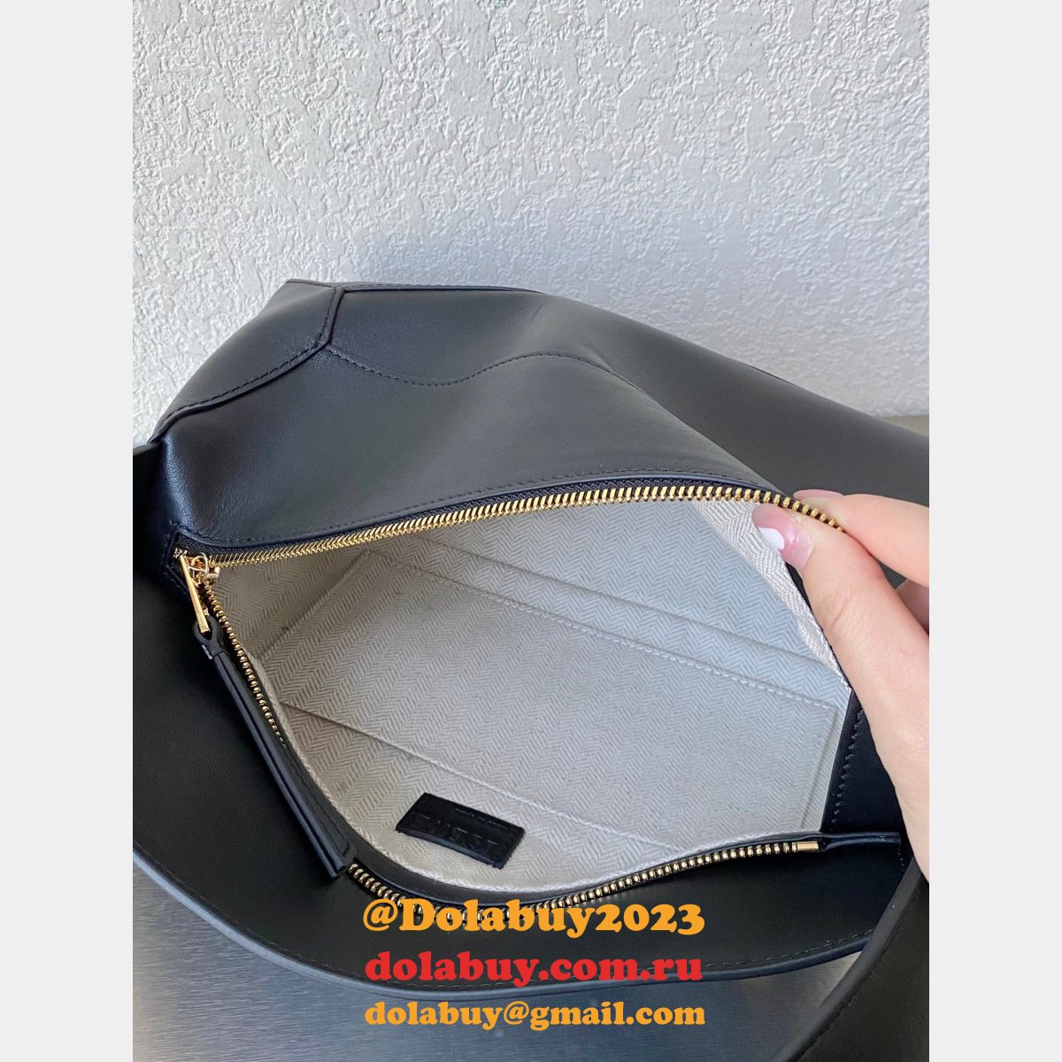 Shop Loewe Replica Puzzle Leather Hobo Top Quality Bag