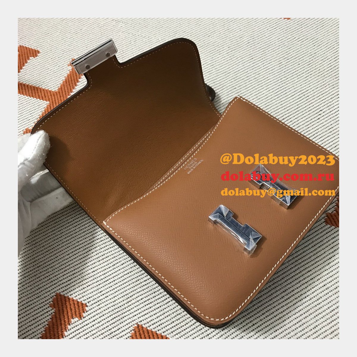 Hermes Constance Bag 18cm Epsom Leather Camel