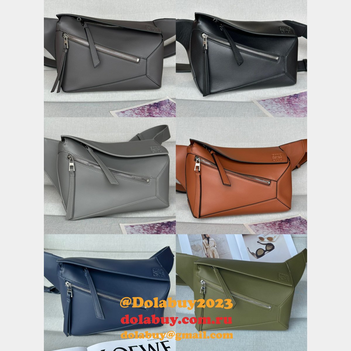 Top Quality Loewe Small Classic Calfskin Puzzle Belt Bag