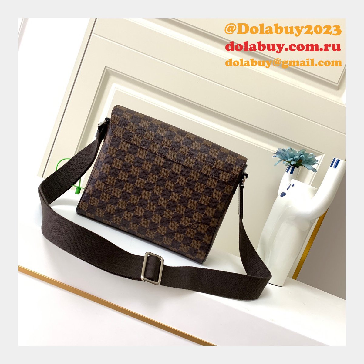 Louis Vuitton Replicas N41031 District PM Damier Ebene Canvas