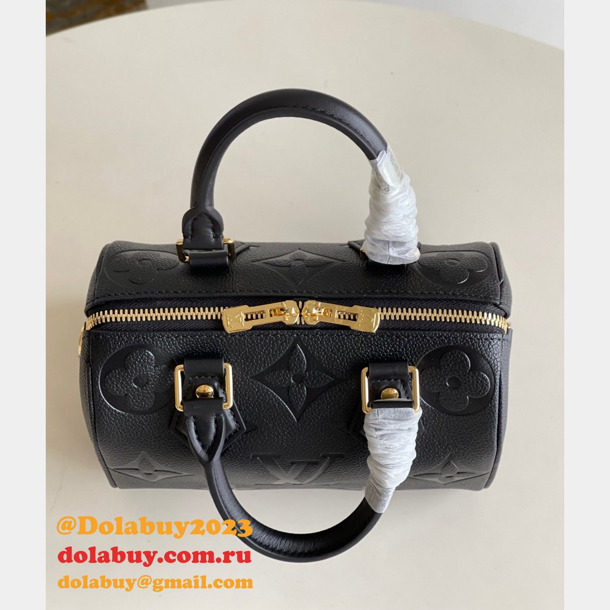 AAAA Replica Louis Vuitton M58953 Speedy Bandoulière 20 Monogram Empreinte Black