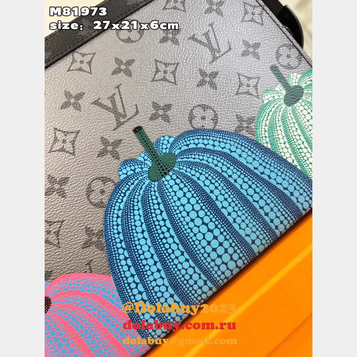 Designer LV x YK Pochette Voyage Monogram Eclipse M81973 Bag