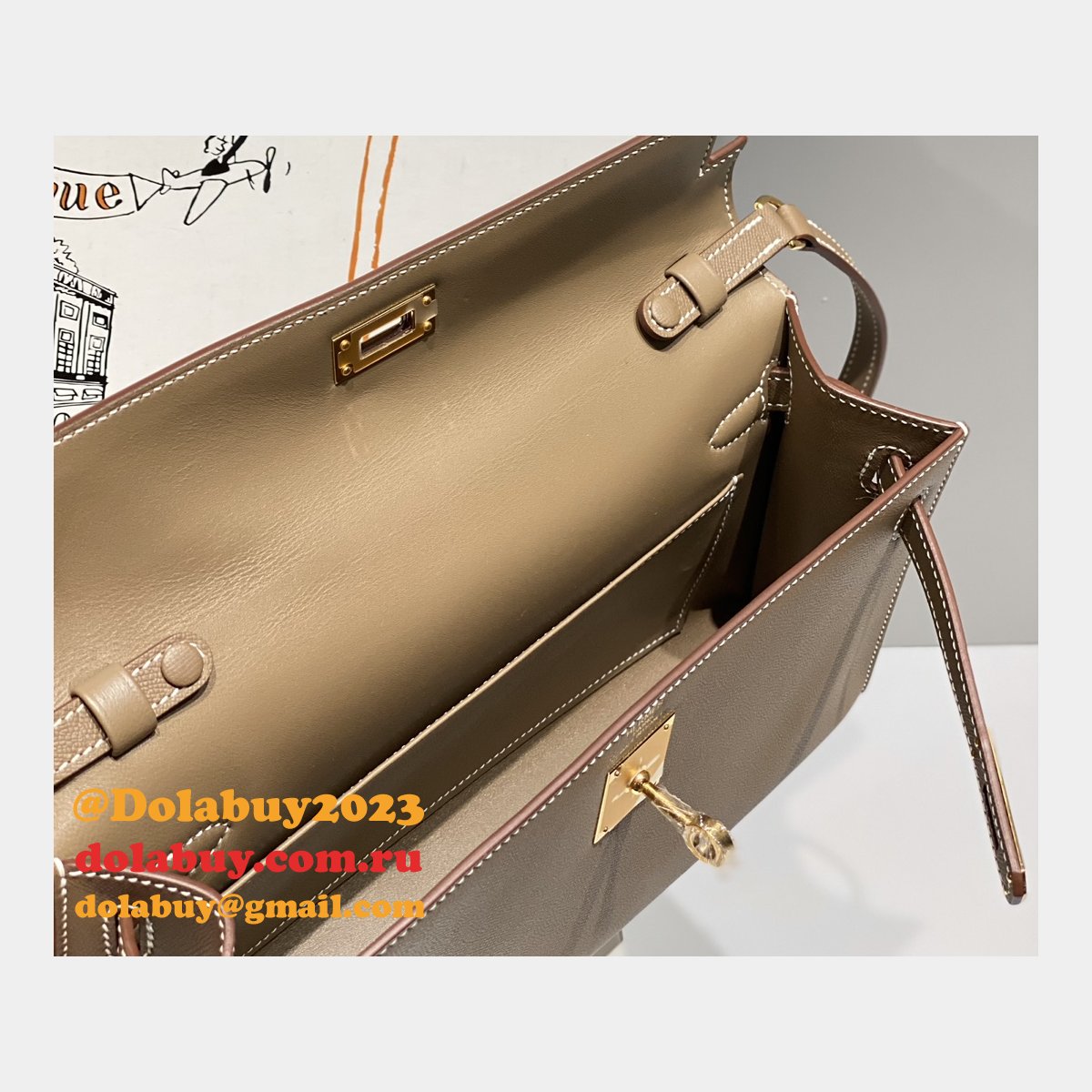 Luxury hermes kelly elan Customized Madame BAG