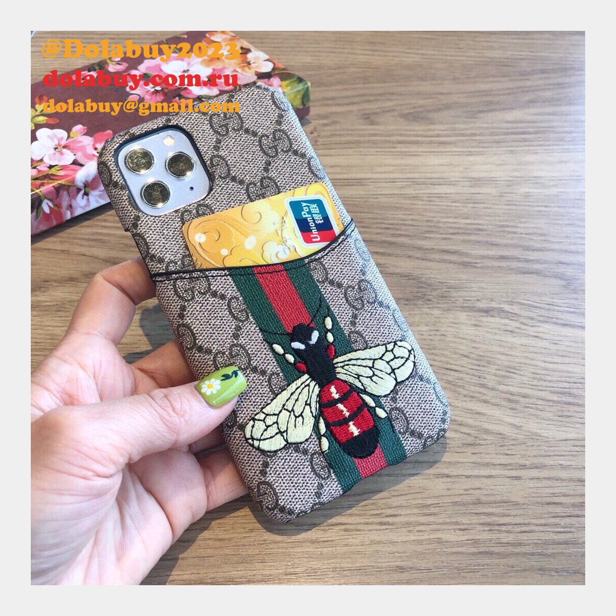 high quality G*u*i iphone leather wallet cases