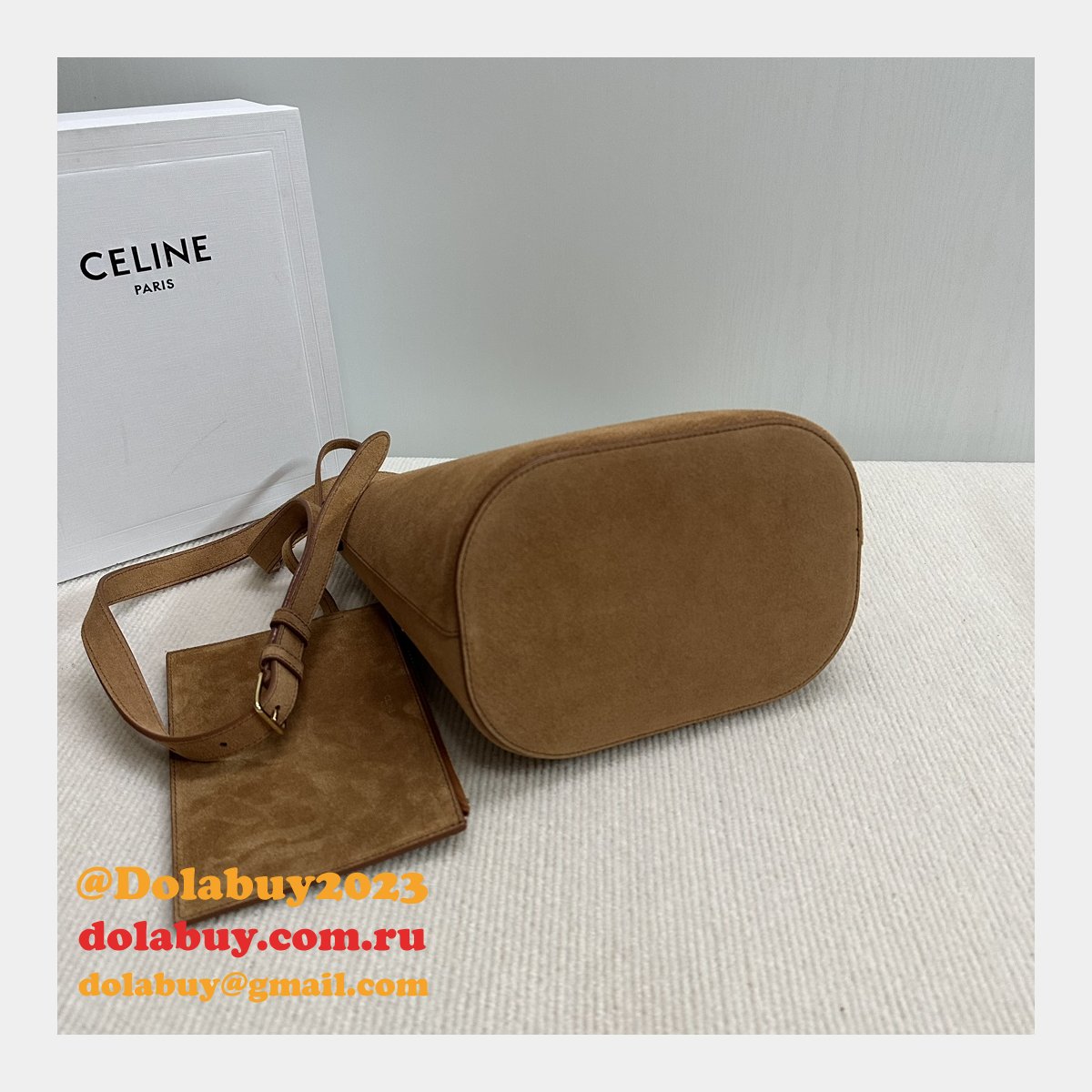 7 Star Celine Triomphe Louise Bucket Bag 116613