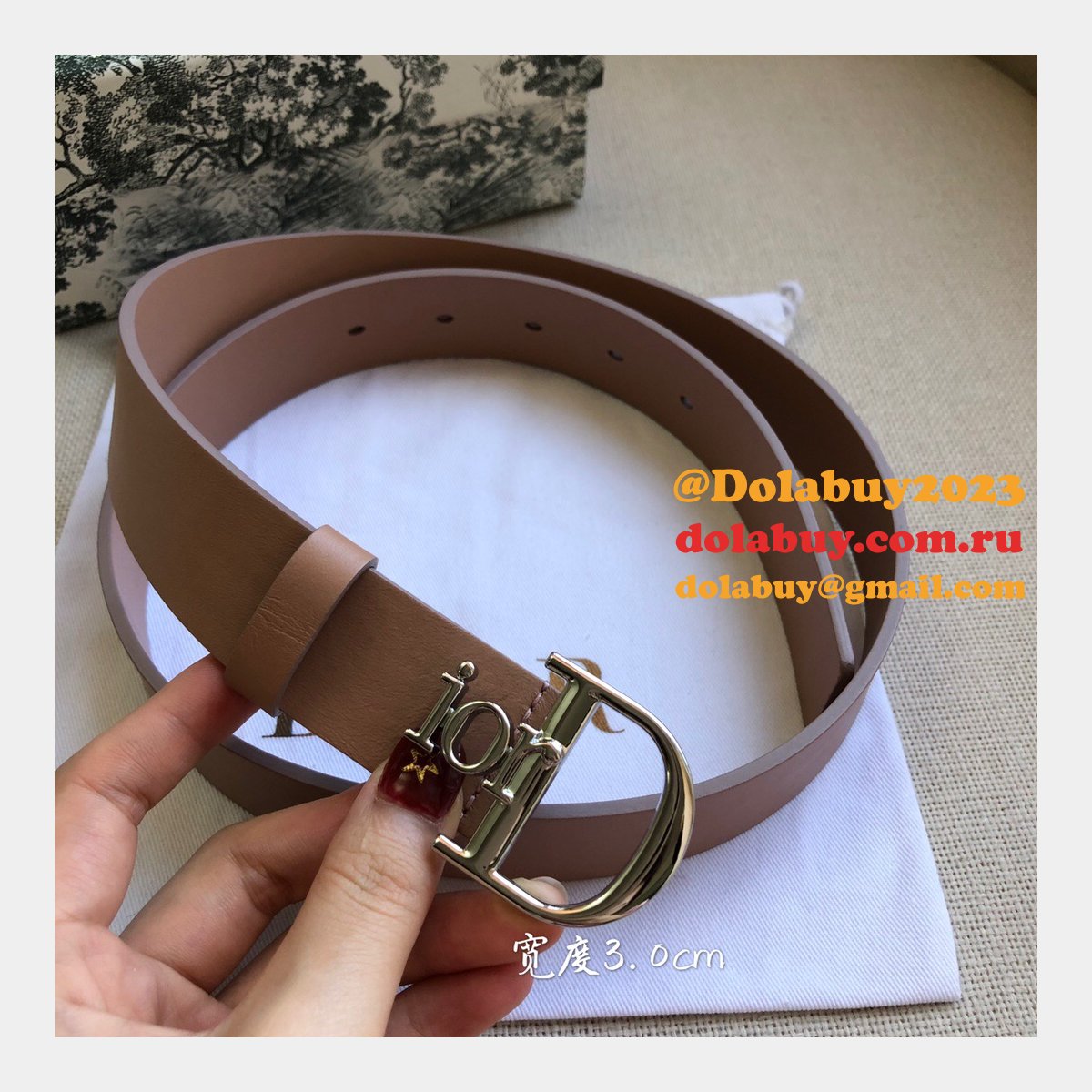 High Quality Christian Dior AAA Belts red/black/brown 30mm Cheap