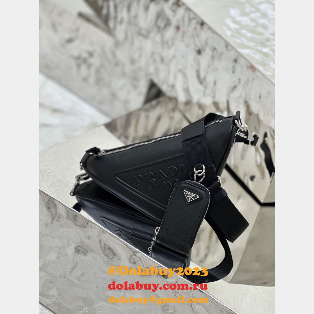Top Quality Prada calfskin triangle 7 Star bag