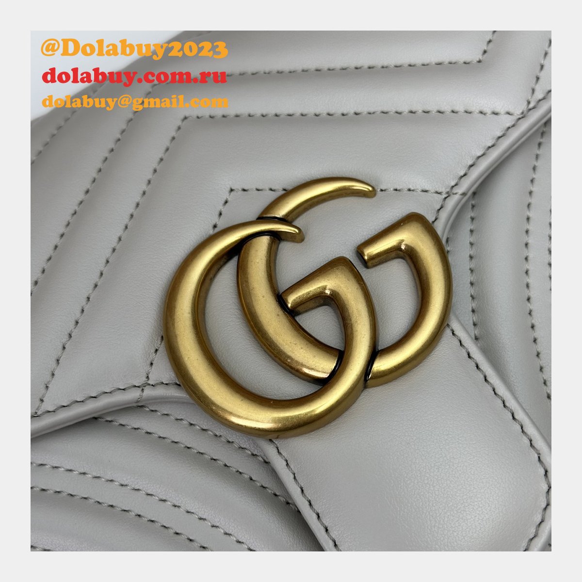 top G*u*i grey matelassé gg marmont small shoulder 443497 knockoff bag