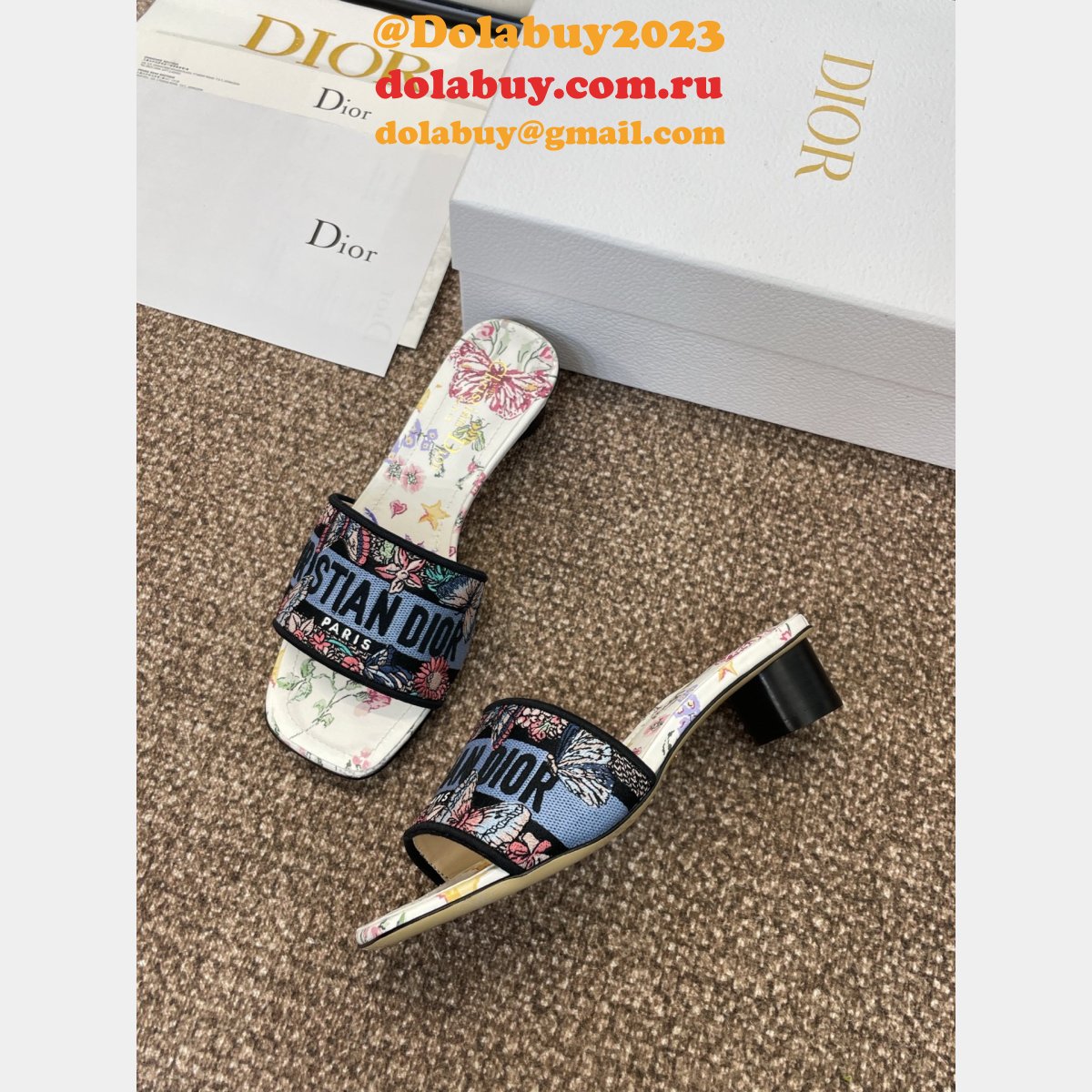 Top Quality DIOR Dway Slide Women Shoes