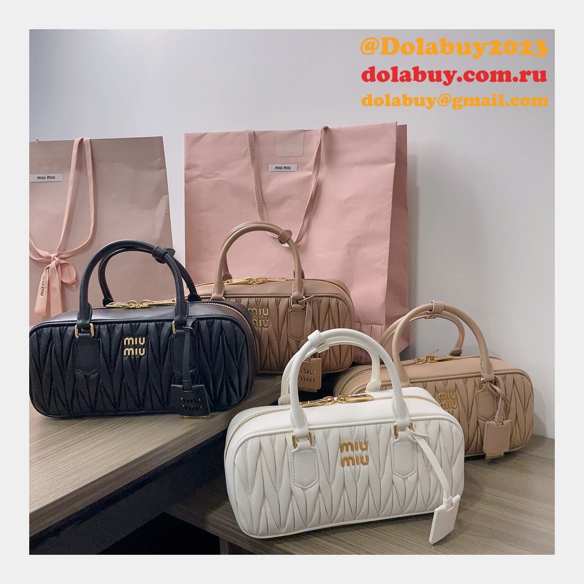 Great Replica Miu Miu Top Handle Matelasse 5BB148 Bags